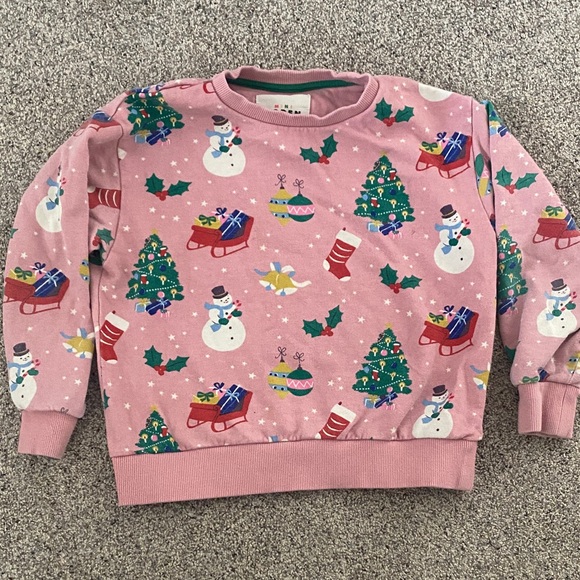 Mini Boden Other - Mini Boden Pink Holiday Sweatshirt